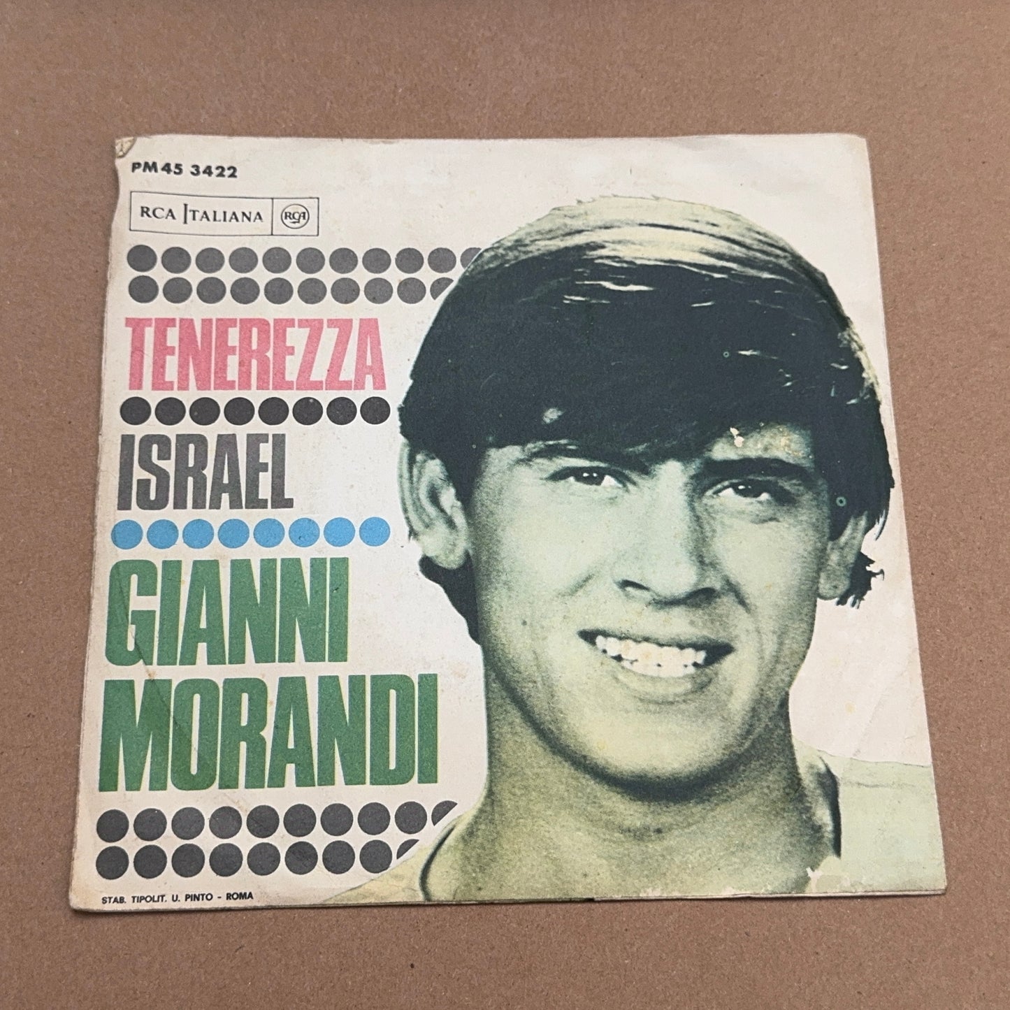 Gianni Morandi - Tenereza / Israel, RCA Italiana PM 45 3422, Italy