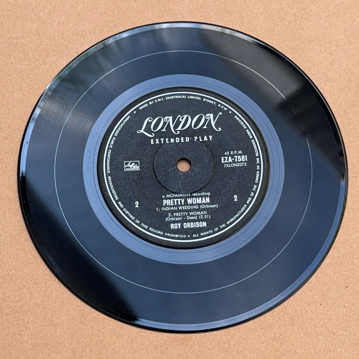 Roy Orbison - Pretty Woman, London Records EZA-7581, Australia