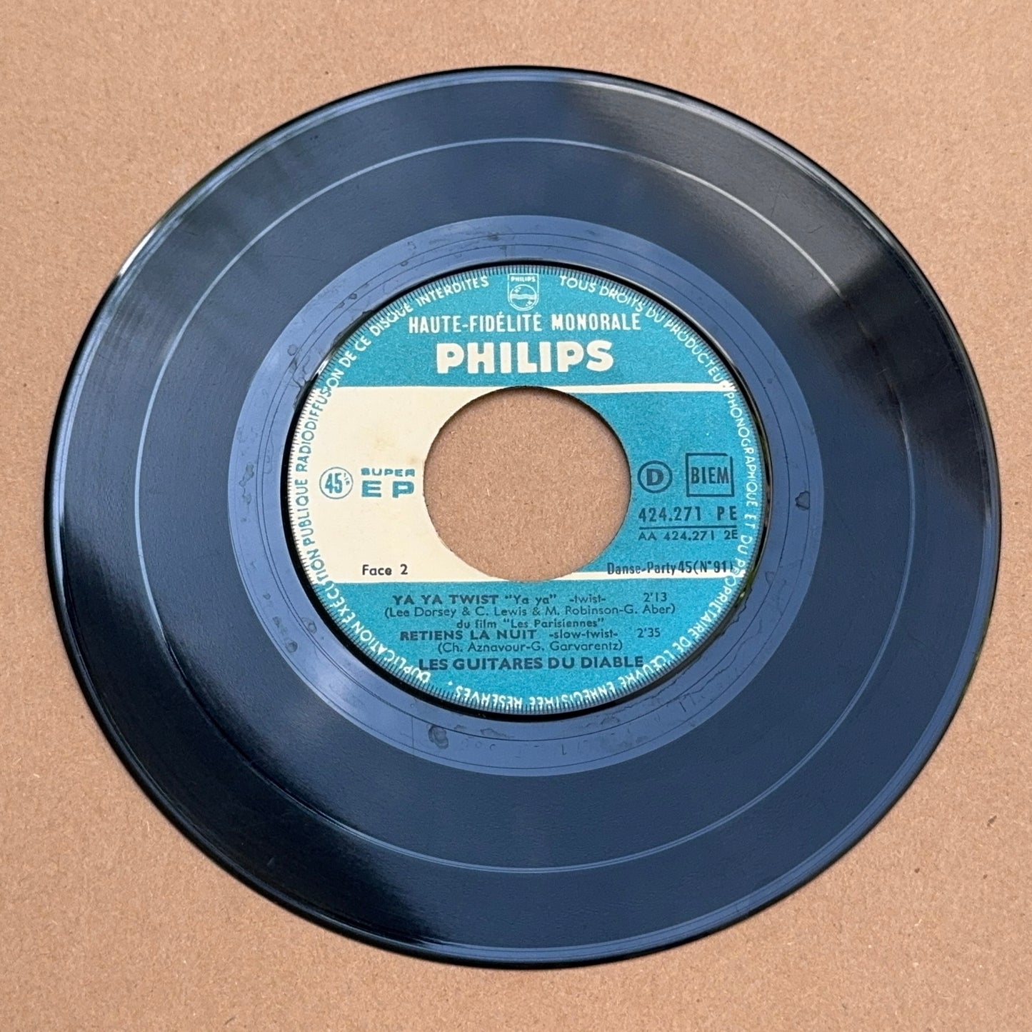 Les Guitares Du Diable - Percolator / Twist, Philips 424.271 PE, France