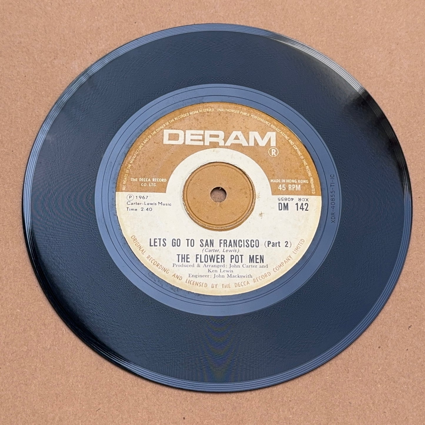 The Flower Pot Men - Let's Go To San Francisco (Parts 1 & 2), Deram DM 142, Hong Kong