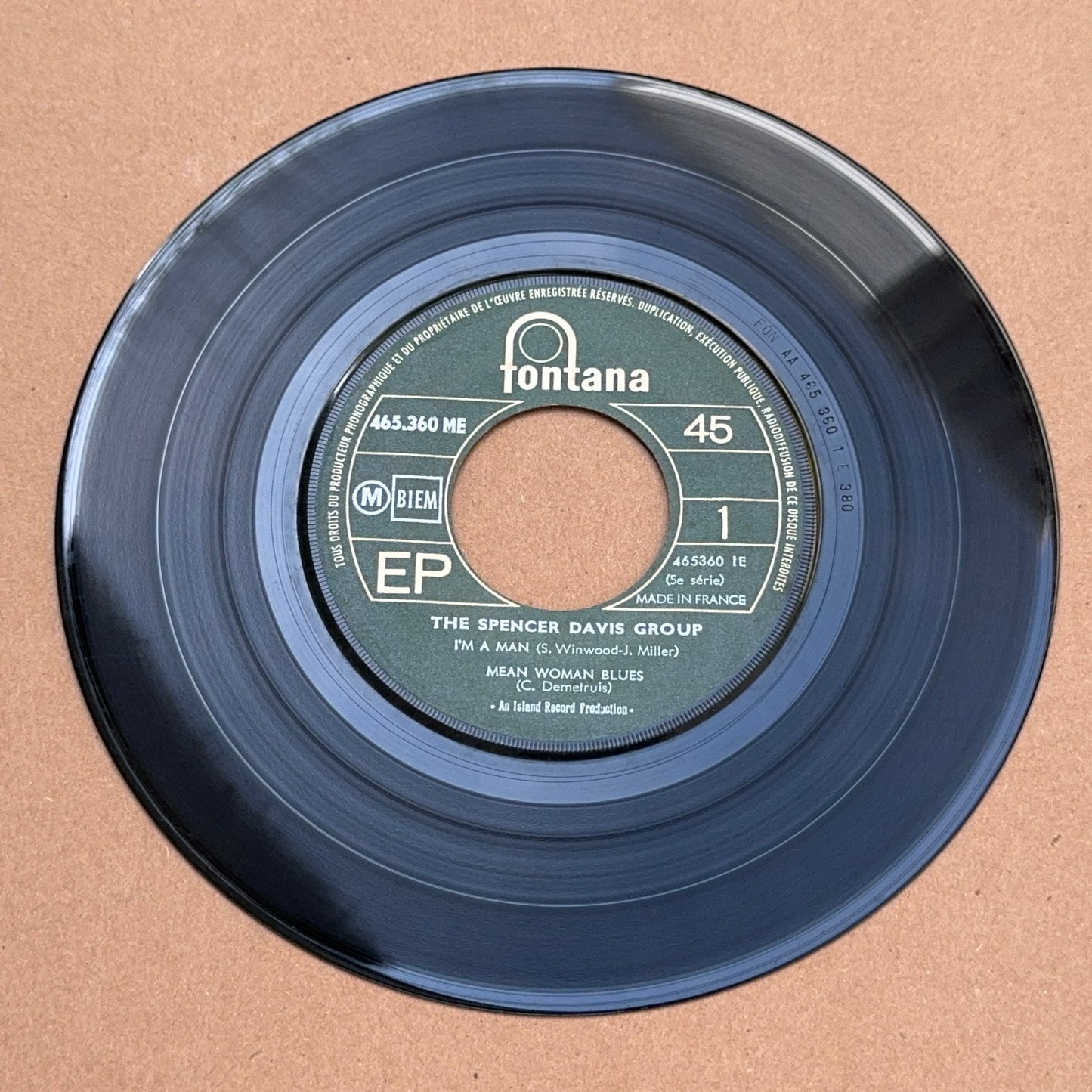 The Spencer Davis Group - I'm A Man, Fontana 465360 ME, France