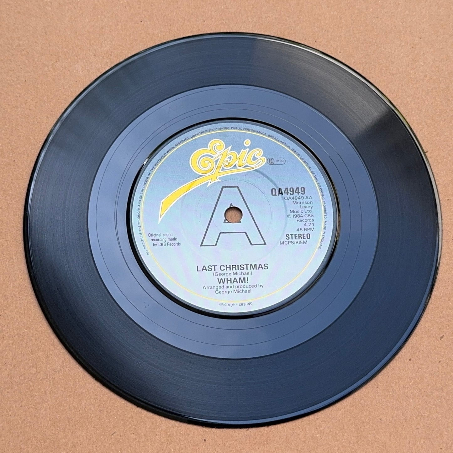 Wham! - Everything She Wants (Remix) / Last Christmas, Epic QA 4949, UK
