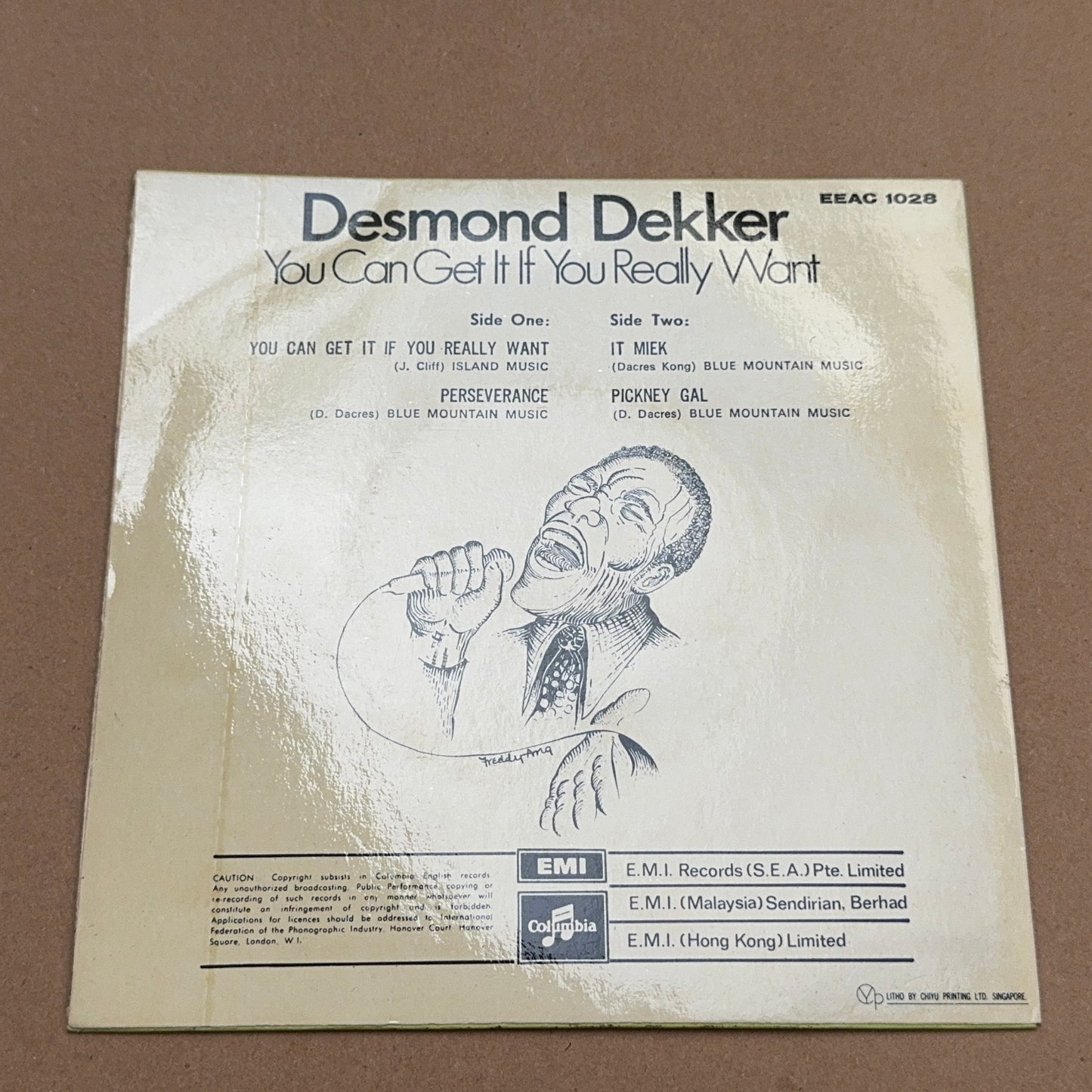 Desmond Dekker - You Can Get It If You Really Want, Columbia EEAC 1028, Singapore, Malaysia & Hongkong