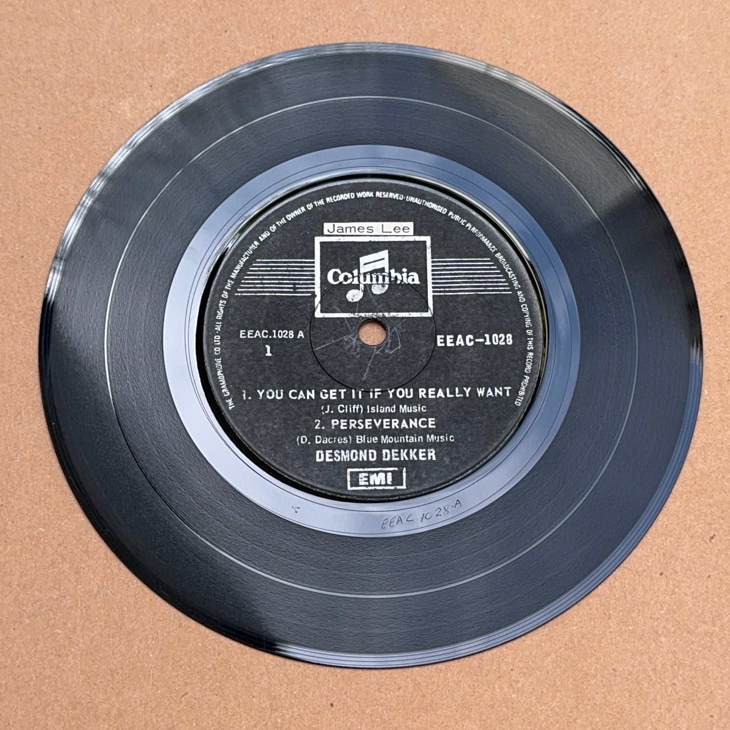 Desmond Dekker - You Can Get It If You Really Want, Columbia EEAC 1028, Singapore, Malaysia & Hongkong