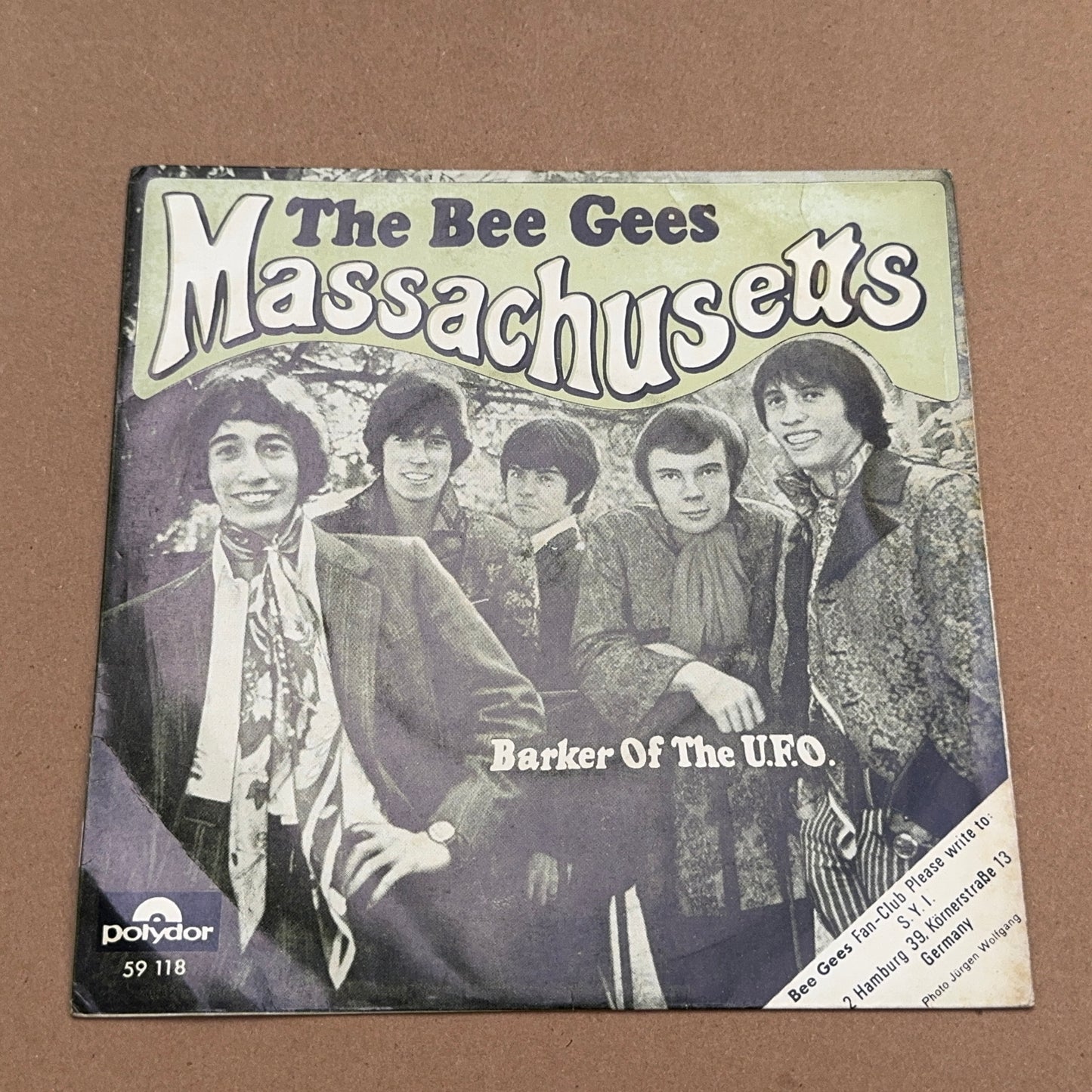 The Bee Gees - Massachusetts, Polydor 59118, Germany, Mono