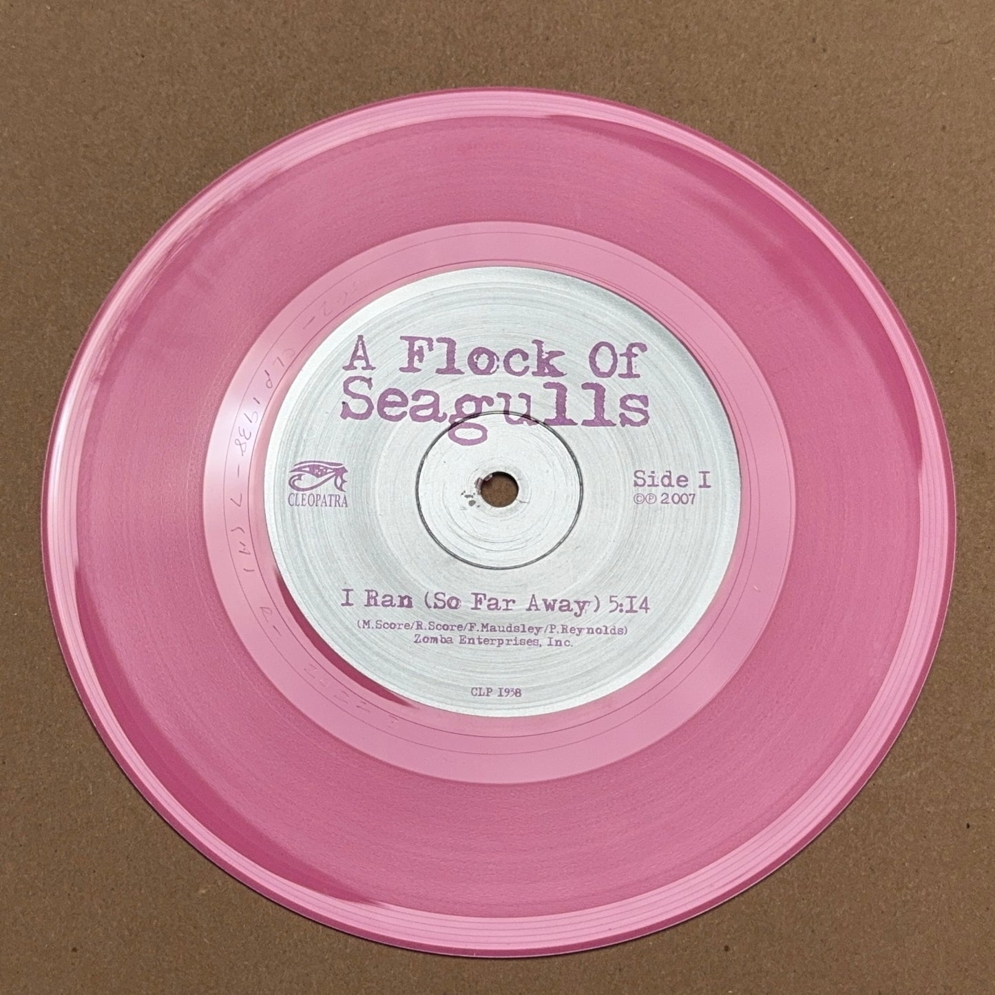 A Flock Of Seagulls - I Ran (So Far Away) / Space Age Love Song, Cleopatra CLP 1938, USA & Canada, 33 1/3 RPM, Limited Edition, Numbered, Pink Marble