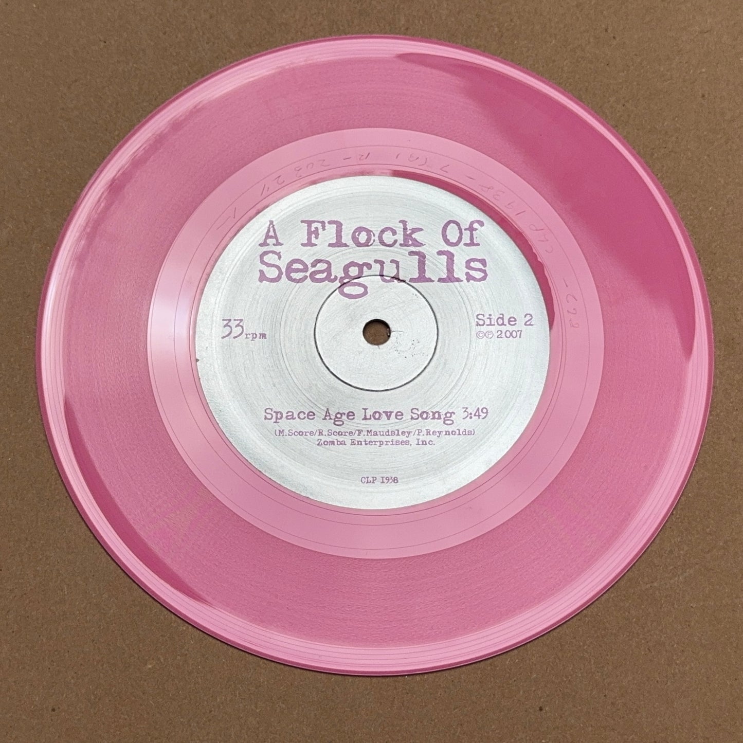 A Flock Of Seagulls - I Ran (So Far Away) / Space Age Love Song, Cleopatra CLP 1938, USA & Canada, 33 1/3 RPM, Limited Edition, Numbered, Pink Marble