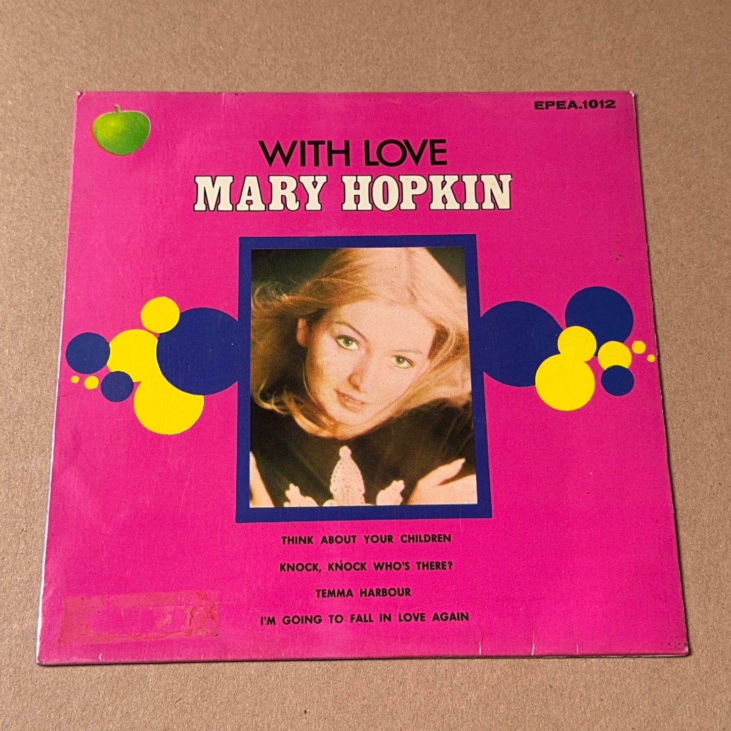 Mary Hopkin - With Love, Apple Records EPEA 1012, Singapore, Malaysia & Hong Kong