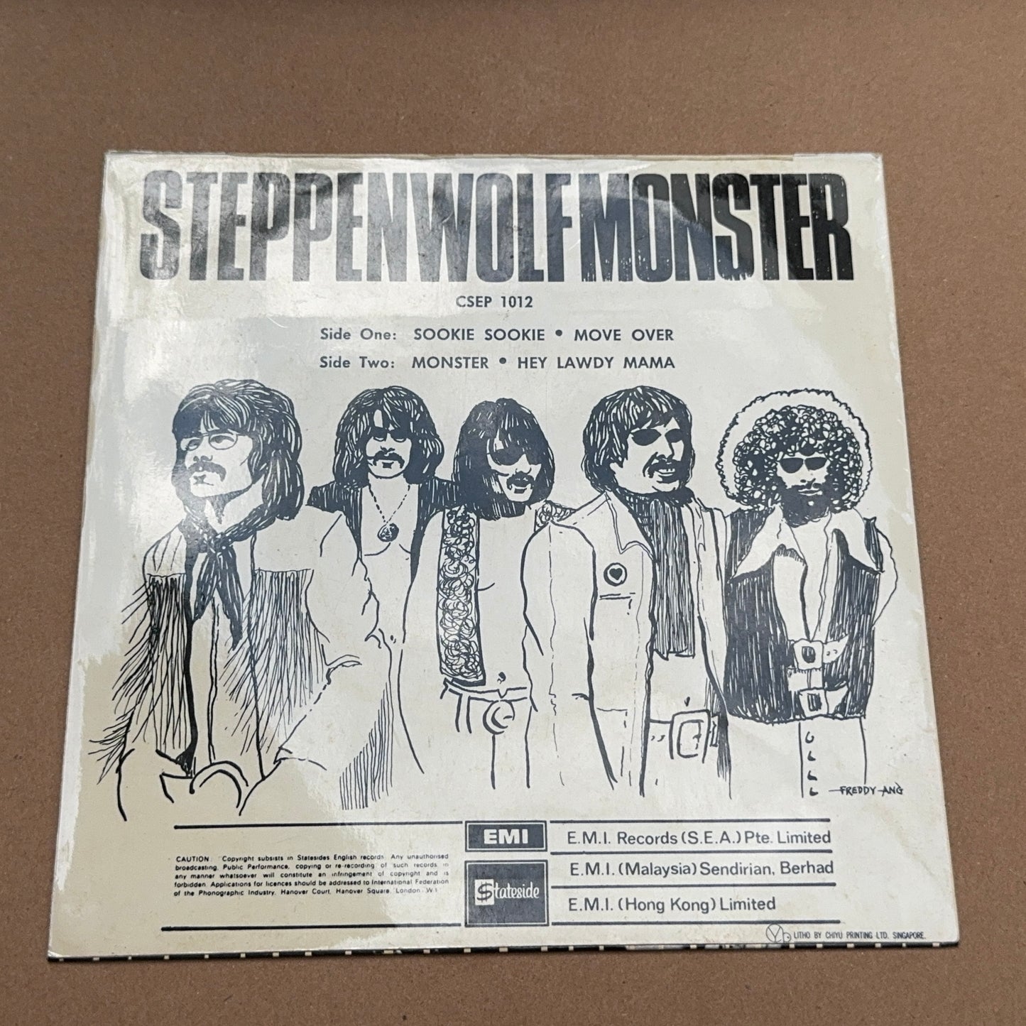 Steppenwolf - Monster, Stateside CSEP 1012, Singapore, Malaysia & Hong Kong