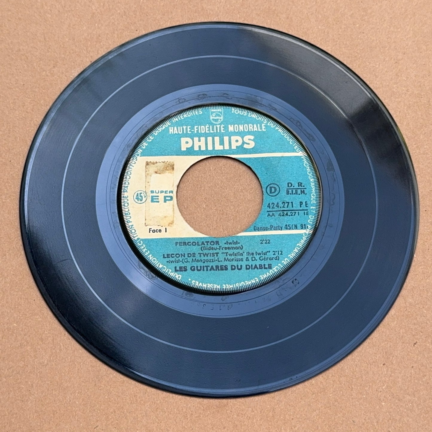 Les Guitares Du Diable - Percolator / Twist, Philips 424.271 PE, France